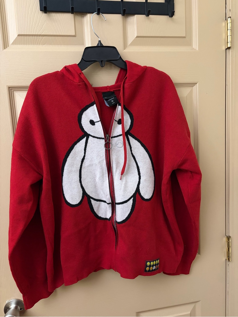 Disney LunchBox Big Hero 6 Baymax Women's Knit Zippered Hoodie Size3X